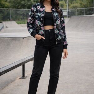 Floral Bomber Jacket 🌸 Streetwear Skater Y2K | XL